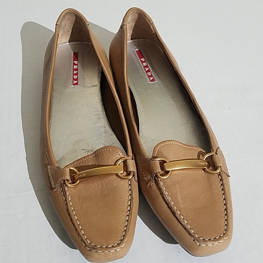 Prada tan flats B64 - Picture 1 of 7